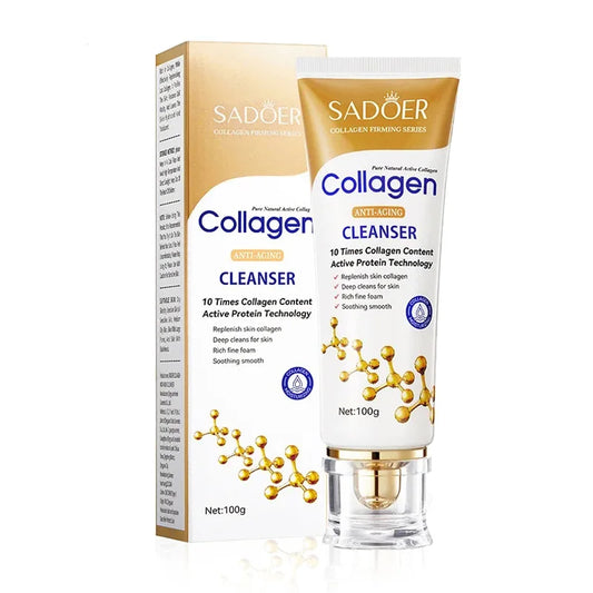 SADOER Collagen Facial Cleanser skincare Firming Moisturizing Face Cleansing Face Wash Foam Cleanser Skin Care Products